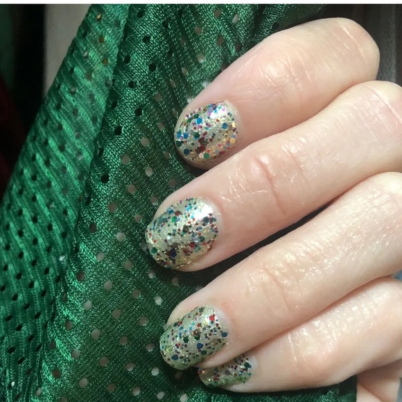 *Retired* Color Street: Glitzburgh | Gold Metallic Glitter Multicolor Sparkle - Picture 6 of 11